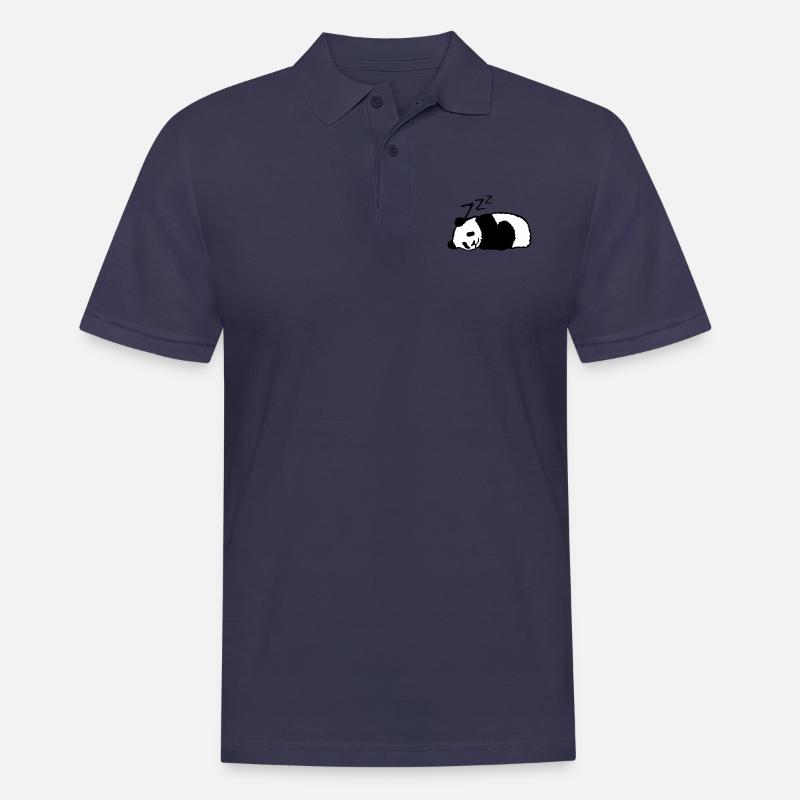 panda dort sieste dormir - Polo Homme - bleu marine
