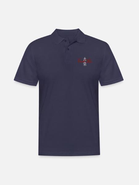 Tai Chi Tai-Chi Yoga Buddha Zeichen Slogan Motto - Männer Poloshirt - Navy