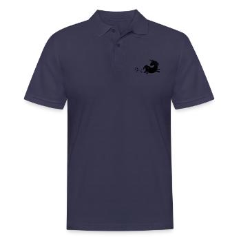 unicorn - Einhorn Sternenstaub - Männer Poloshirt - Navy - Vorne - Kai (181cm)