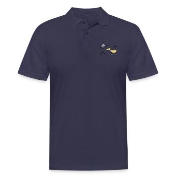 Ich und Hund - Männer Poloshirt - Navy - Vorne - Kai (181cm)