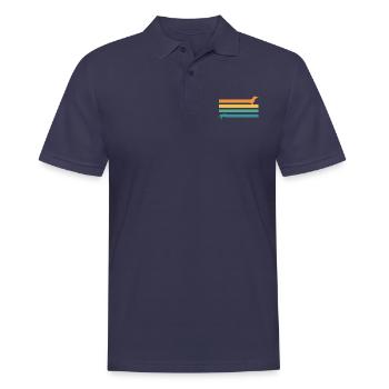 Dackel Dackelhund Vintage Teckel - Männer Poloshirt - Navy - Vorne - Kai (181cm)