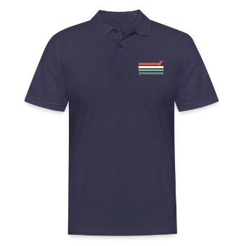 Dackel Dachshund Geschenke Retro - Männer Poloshirt - Navy - Vorne - Kai (181cm)