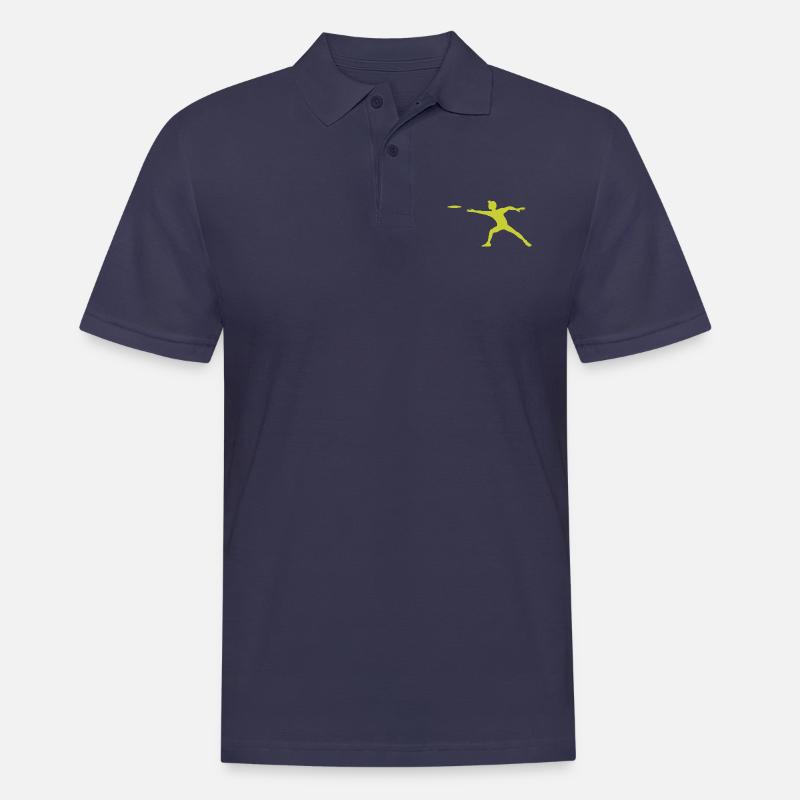 discus diskus diskuswerfer - Männer Poloshirt - Navy