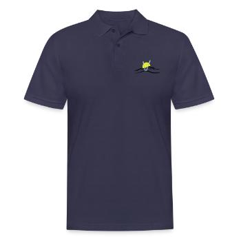 Skis, Mountains and Sun, skiing - Polo Homme - bleu marine - Devant - Kai (181cm)