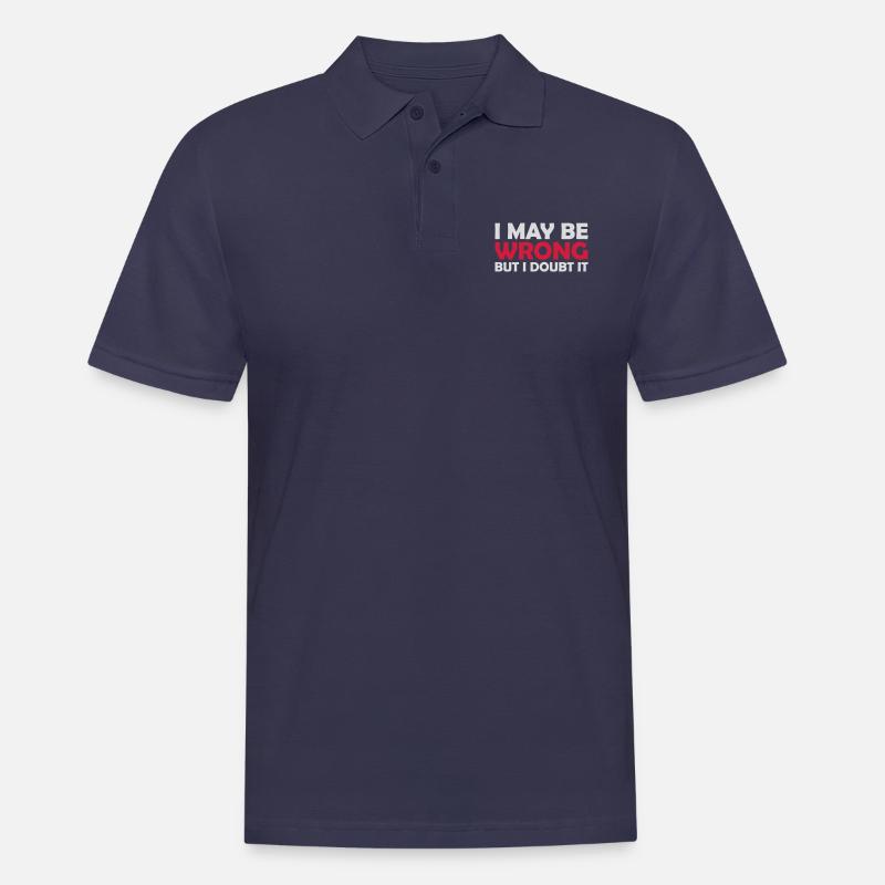 I may be wrong - Männer Poloshirt - Navy