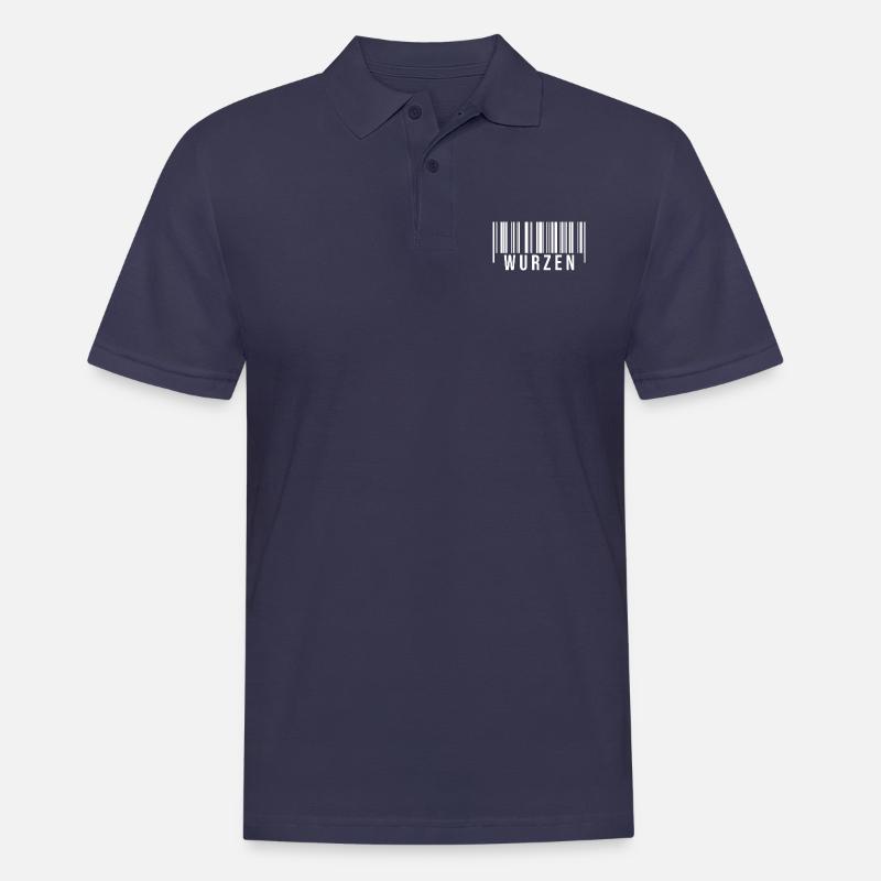 Wurzen Strichcode - Männer Poloshirt - Navy