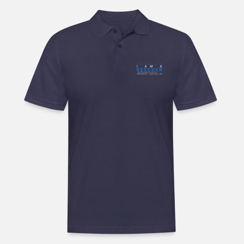 Ich bin ein Retter - Männer Poloshirt - Navy