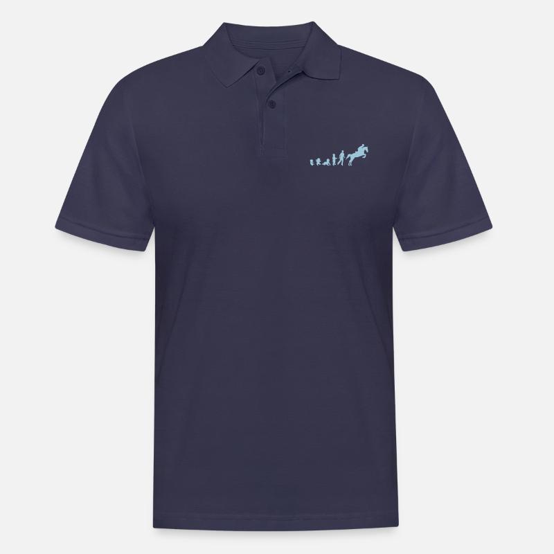 evolution equitation cheval3 obstacle sa - Polo Homme - bleu marine