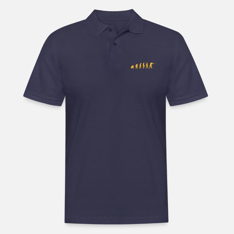 Die Evolution der Jäger - Männer Poloshirt - Navy