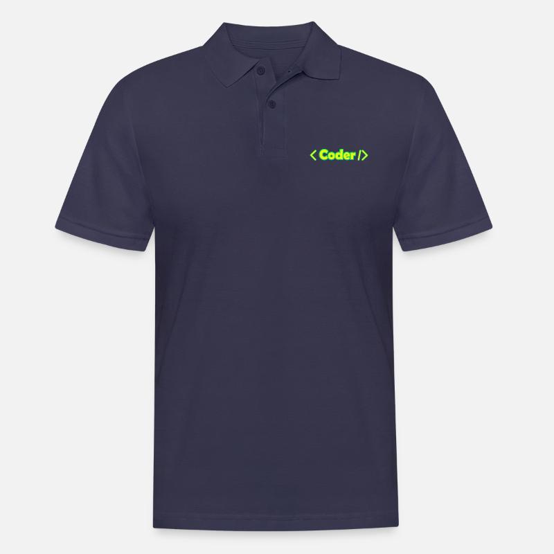 Coder - Men's Polo Shirt - navy