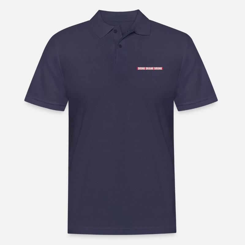 drink drank drunk Zitat - Männer Poloshirt - Navy