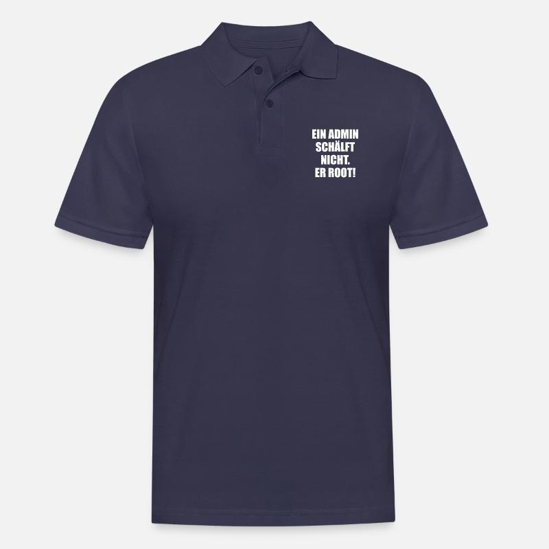 linux unix windows pc admin disant drôle - Polo Homme - bleu marine
