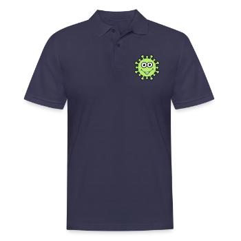 Happy virus - Men's Polo Shirt - navy - Front - Kai (181cm)