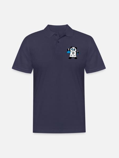 Panda scientist - Men's Polo Shirt - navy