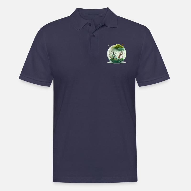 Der Miniaturwald - Männer Poloshirt - Navy