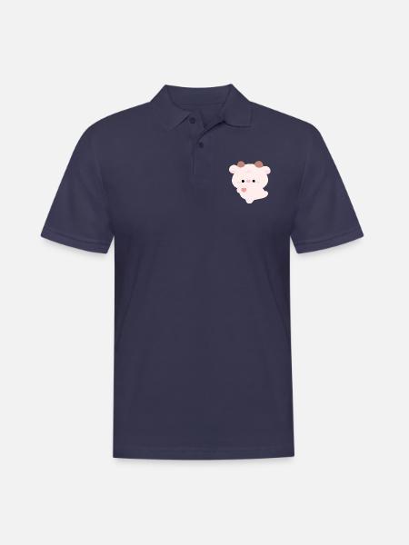 Liebe Kuh - Männer Poloshirt - Navy