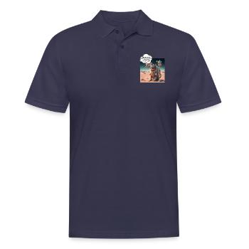 Curiosity kill cat - Männer Poloshirt - Navy - Vorne - Kai (181cm)