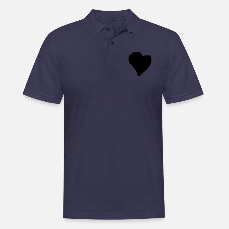 Cuore Cuore Nero Un Cuore per Te Regalo - Polo da uomo - navy