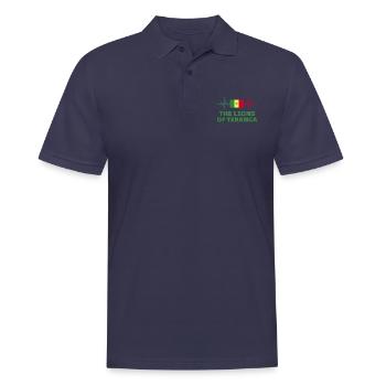 lion de teranga Football 2022 Sénégal - Polo Homme - bleu marine - Devant - Kai (181cm)
