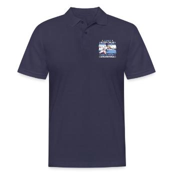 stay calm and support Argentina - Men's Polo Shirt - navy - Front - Kai (181cm)