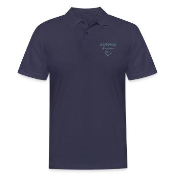 Maman d'amour, fête des mères, message pour maman - Polo Homme - bleu marine - Devant - Kai (181cm)