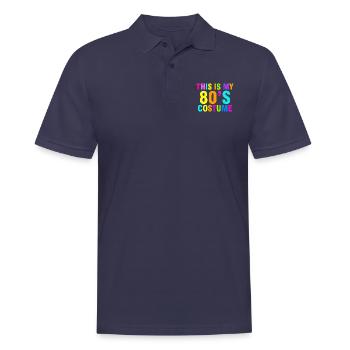 This is my 80's retro vintage 80s costume - Men's Polo Shirt - navy - Front - Kai (181cm)