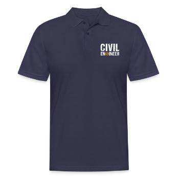 Mechanical Engineer - Maschinenbauingenieur Vintag - Männer Poloshirt - Navy - Vorne - Kai (181cm)