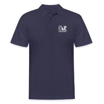 Ich liebe meine Katze und Line Dance - Männer Poloshirt - Navy - Vorne - Kai (181cm)