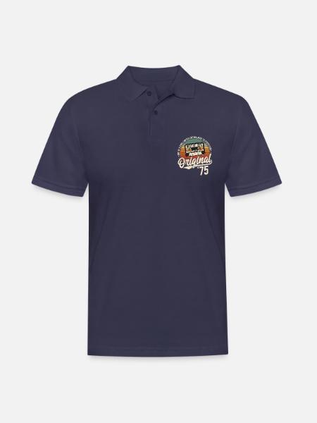 Original 1975 Vintage Vintage Fødselsdag Retro - Herre poloshirt - marinblå
