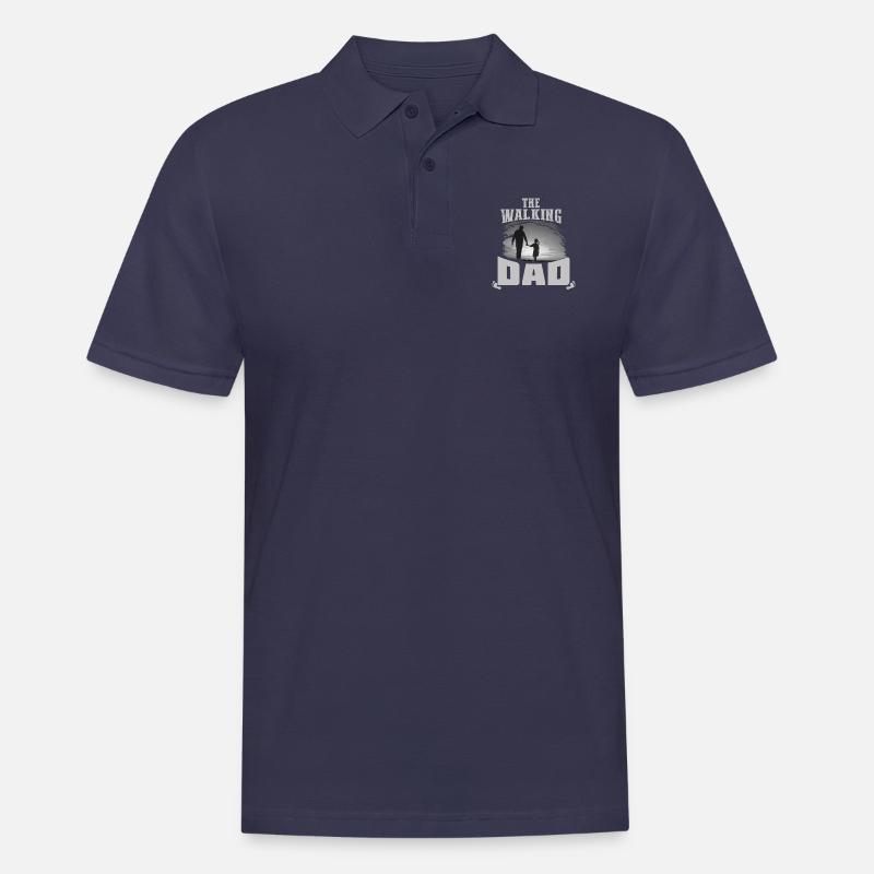 Walking Dad Hemd2 - Männer Poloshirt - Navy