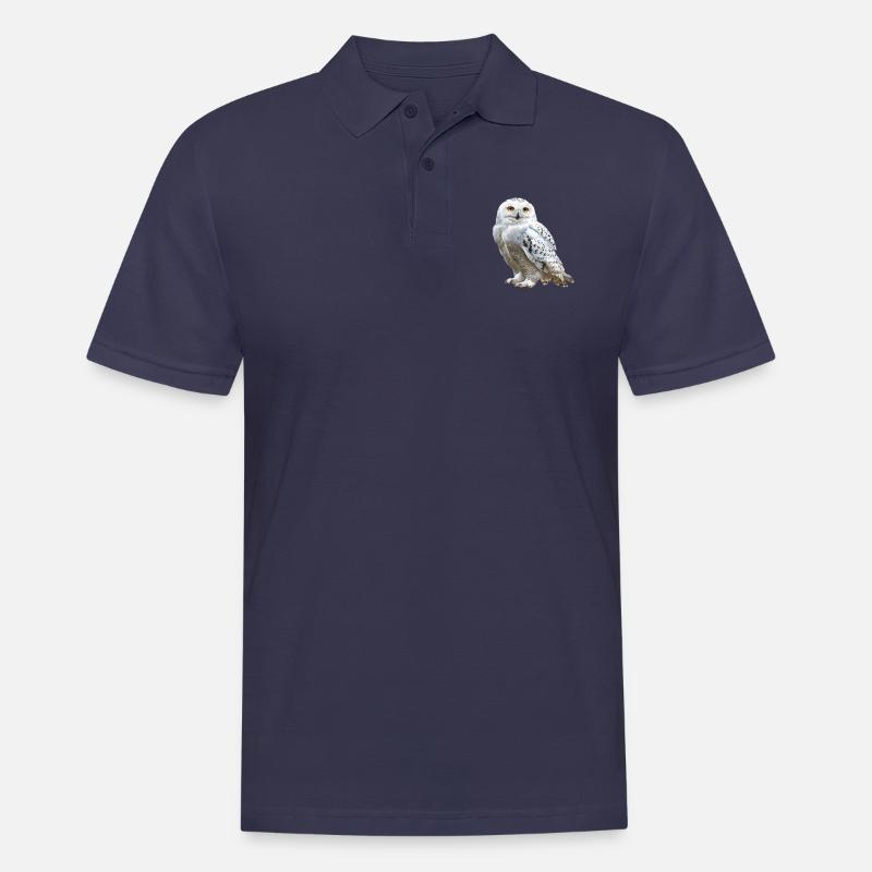Schnee-Eule - Männer Poloshirt - Navy