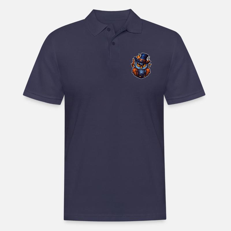 Halloween Eule - Männer Poloshirt - Navy