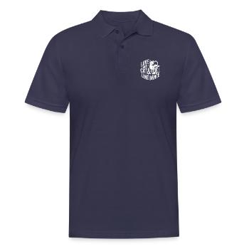 Ich liebe meine Katzen und Line Dance - Männer Poloshirt - Navy - Vorne - Kai (181cm)