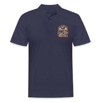 1993 Naissance vintage Anniversaire Rétro - Polo Homme - bleu marine - Devant - Kai (181cm)