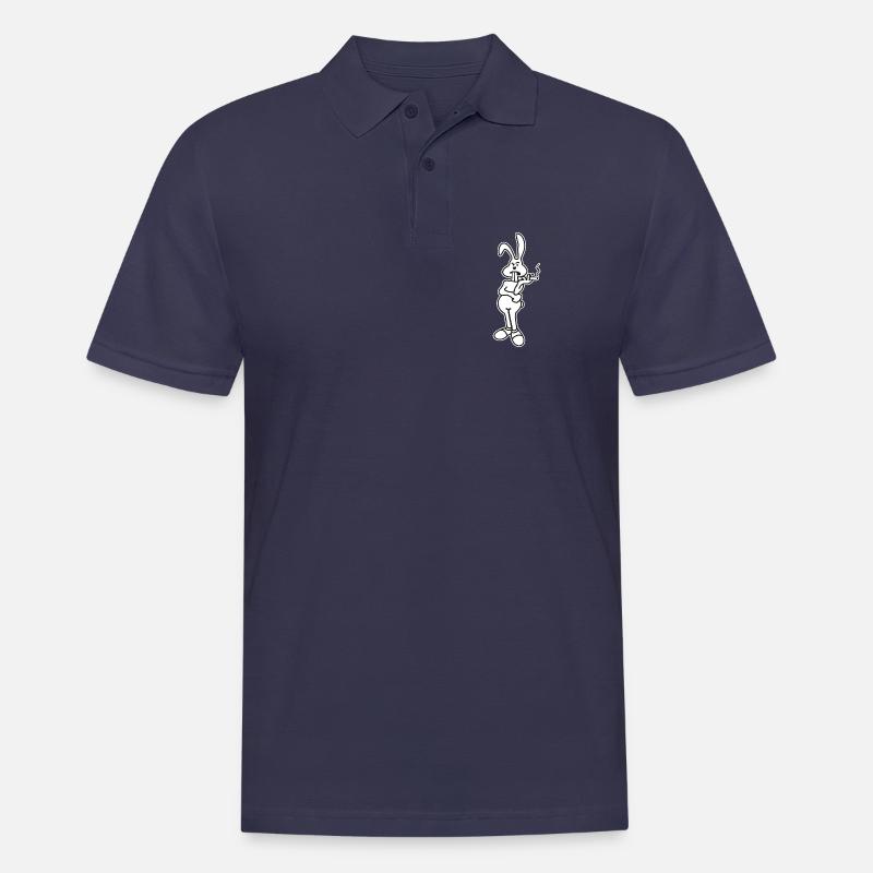 Osterhase verweigert Eier - Eier-Knappheit? - Männer Poloshirt - Navy