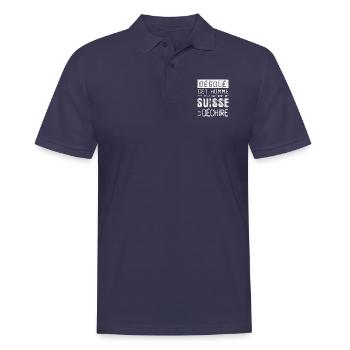 Desole cet homme est pris par une Suisse - Polo Homme - bleu marine - Devant - Kai (181cm)
