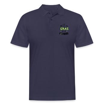 Funny vegan potholed grass saying gift - Men's Polo Shirt - navy - Front - Kai (181cm)