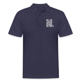 In Vino Veritas dans Aqua Igittigitt vin drôle - Polo Homme - bleu marine - Devant - Kai (181cm)