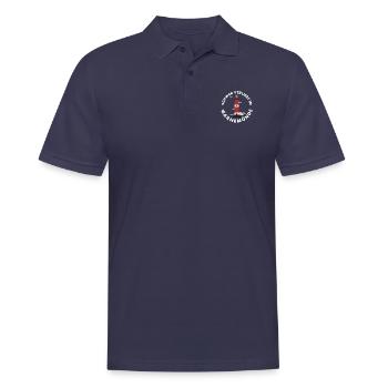 Schwer verliebt - Warnemünde Ostsee mit Leuchtturm - Männer Poloshirt - Navy - Vorne - Kai (181cm)