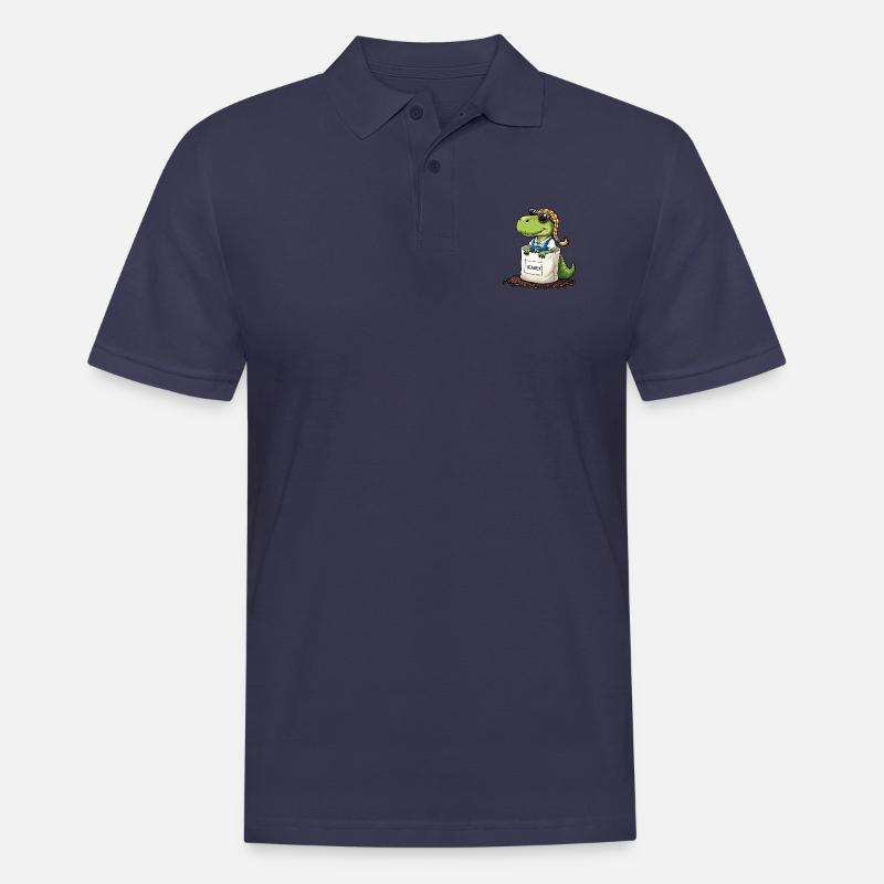 Tea Rex Dinosaurier traditionellen Dir Tee - Männer Poloshirt - Navy