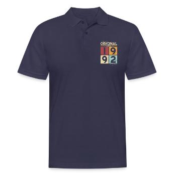 Original 1992 vintage birthday gift - Men's Polo Shirt - navy - Front - Kai (181cm)