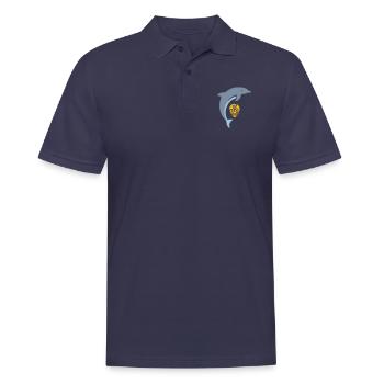 Tribal dolphin - Männer Poloshirt - Navy - Vorne - Kai (181cm)