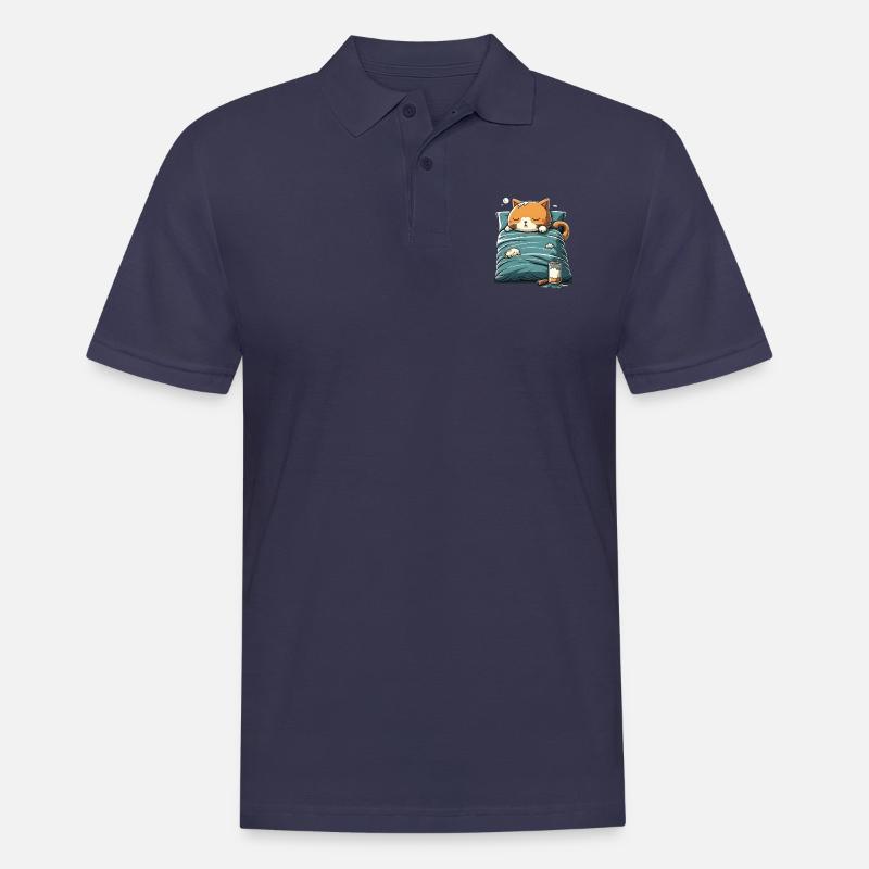 Kawaii Katze schlaf Geschenk - Männer Poloshirt - Navy