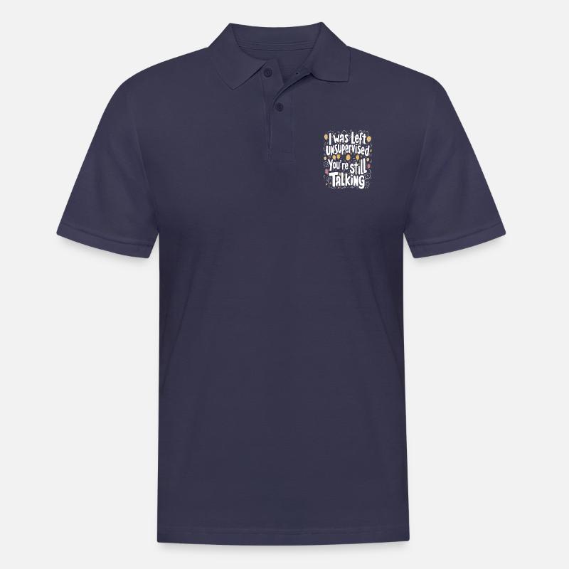 I Was Left Unsupervised - Männer Poloshirt - Navy