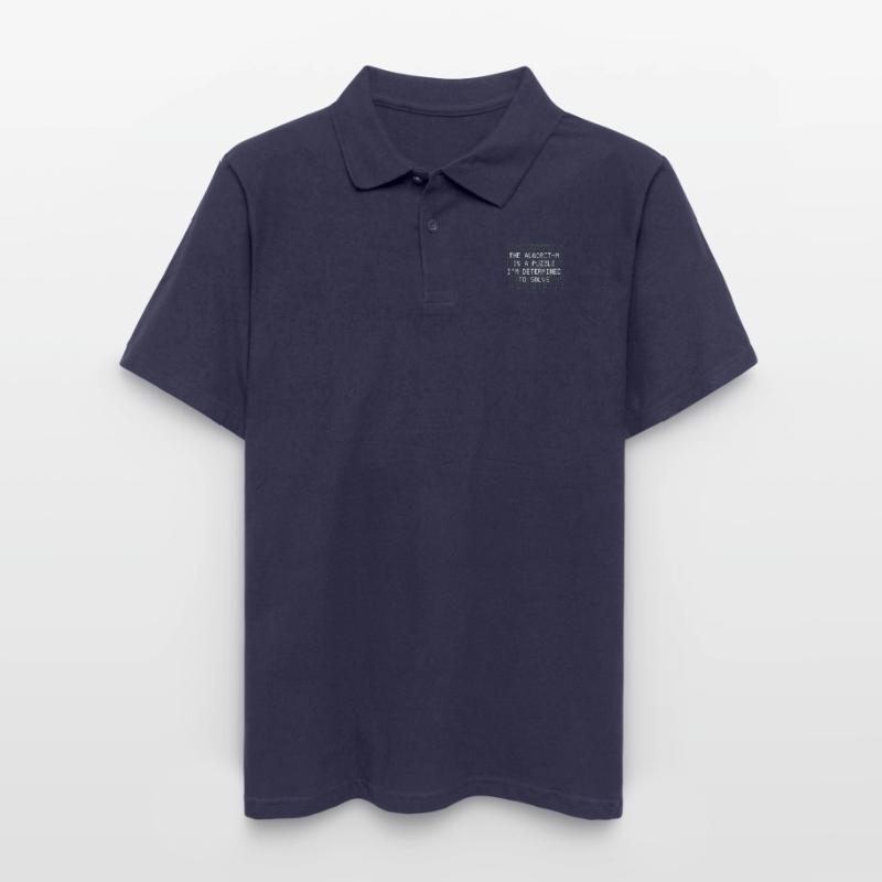 Algorithm Puzzle Solve Binary Code Men's Polo Shirt