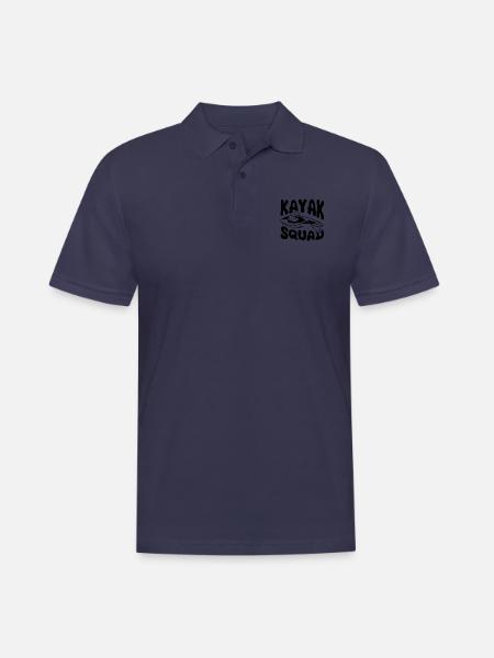 Paddeln: Whitewater, Kajakfahren, Kanu, Kajak - Männer Poloshirt - Navy