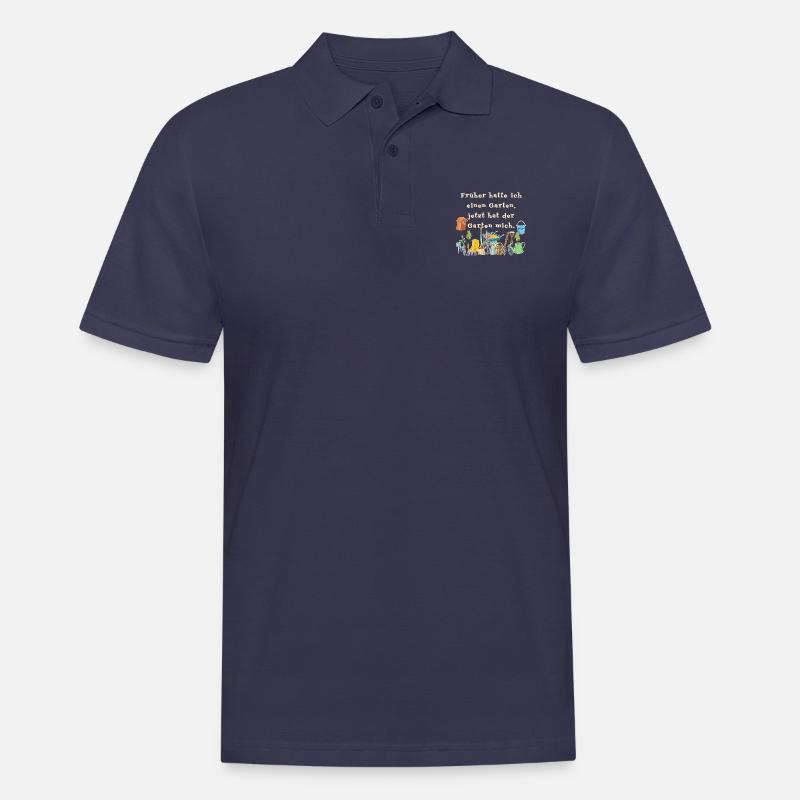 Früher hatte ich einen Garten….. - Männer Poloshirt - Navy