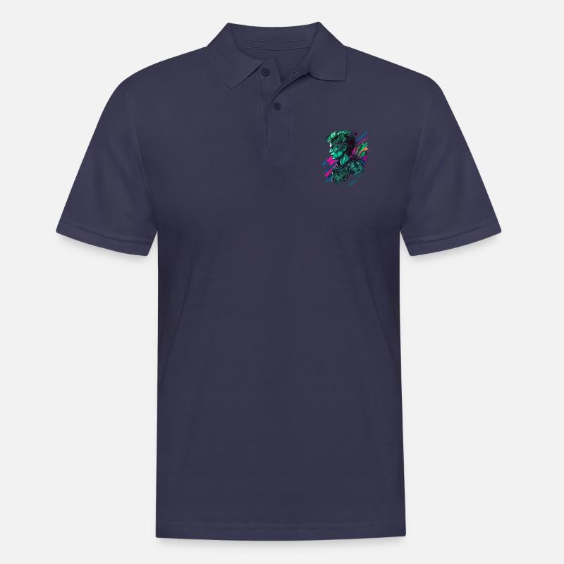 St Patricks Day synthwave Geschenk - Männer Poloshirt - Navy