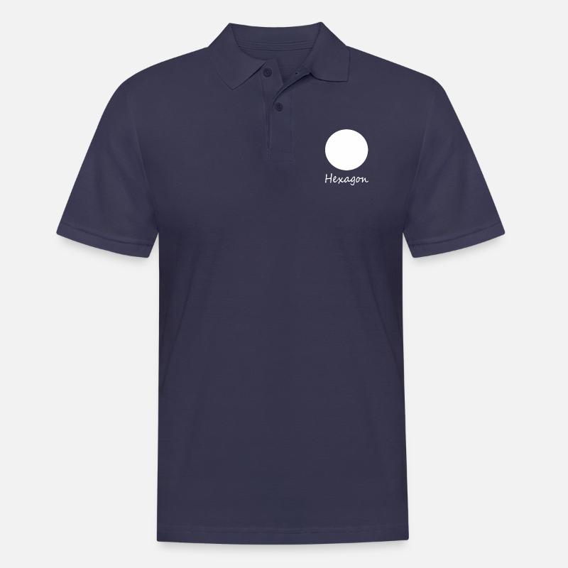 Falsche Hexagonform - Männer Poloshirt - Navy