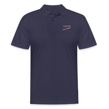 Ich bin nicht perfekt weiß - Männer Poloshirt - Navy - Vorne - Kai (181cm)